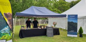 Graeme and Kevin on the stand at the Ocean Vine Hop 2018